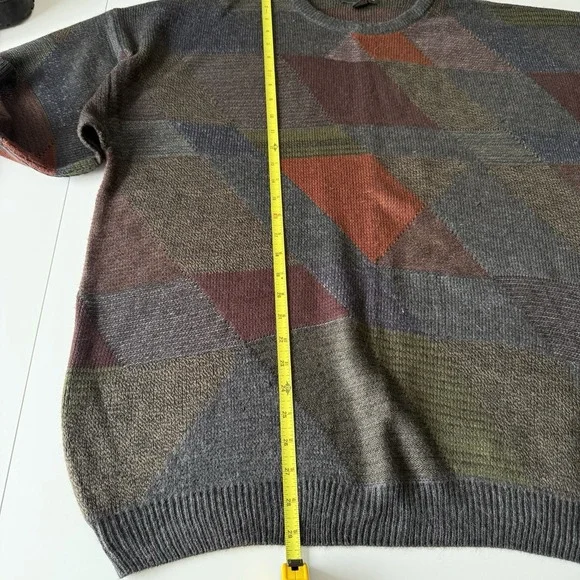 VTG Serafini‎ 100% Acrylic Abstract Men's Sweater Size XL - Picture 9 of 9